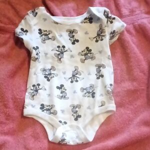 Disney White Mickey Mouse Bodysuit One Piece